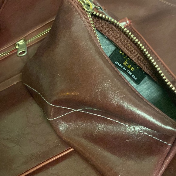 CRYSTALYN KAY Metier Tote Wine Shoulder Bag Purse - Picture 17 of 17